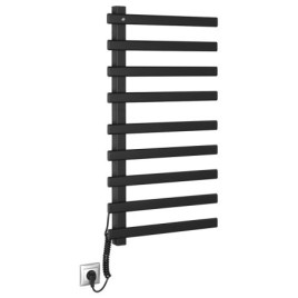 Radiateur de serviette électrique ELCOR 480x920x50 mm, 128 W, noir mat