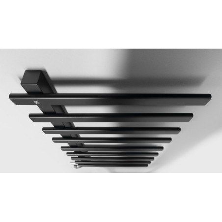 Radiateur de serviette électrique ELCOR 480x920x50 mm, 128 W, noir mat