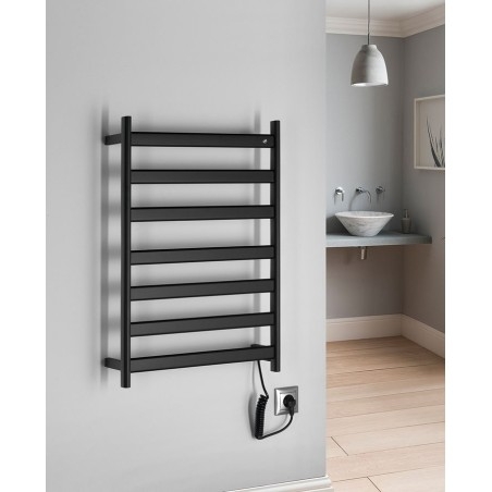 Radiateur de serviette électrique ELIAS 490x730x110 mm, 105 W, noir mat