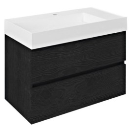 ODETTA Vanity Unité 82x50x43,5cm, chêne noir