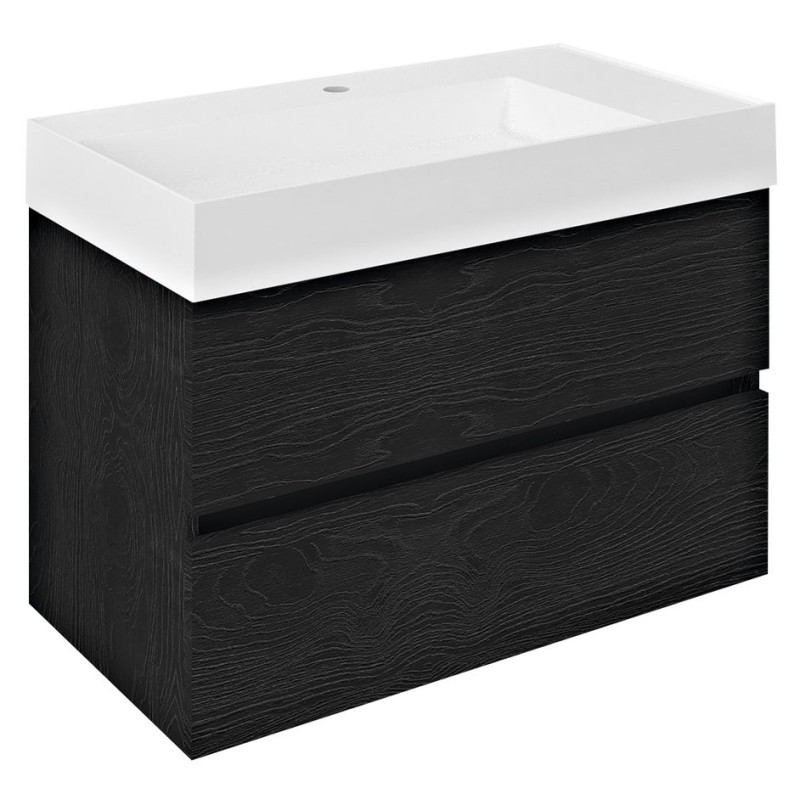 ODETTA Vanity Unité 82x50x43,5cm, chêne noir