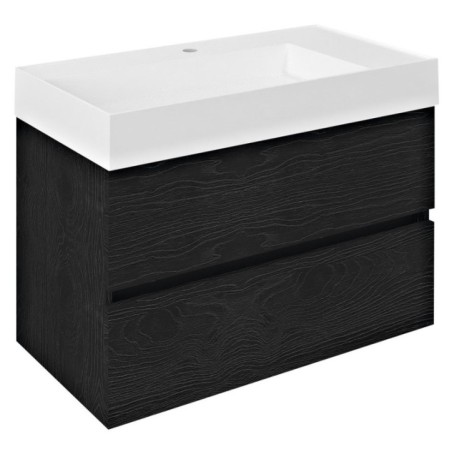 ODETTA Vanity Unité 82x50x43,5cm, chêne noir