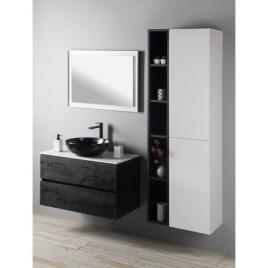 ODETTA Vanity Unité 82x50x43,5cm, chêne noir