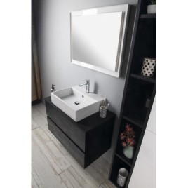 ODETTA Vanity Unité 82x50x43,5cm, chêne noir