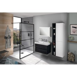 ODETTA Vanity Unité 82x50x43,5cm, chêne noir