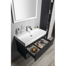 ODETTA Vanity Unité 82x50x43,5cm, chêne noir