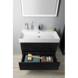 ODETTA Vanity Unité 82x50x43,5cm, chêne noir