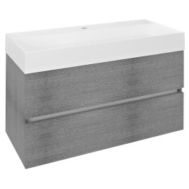 ODETTA Vanity Unité 95x50x43,5cm, chêne argenté