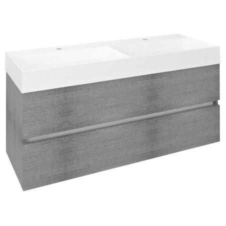Unité de vanité ODETTA 118x50x43,5cm, chêne argenté