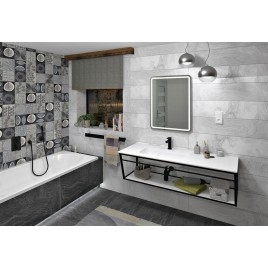 ARUBA Bracket avec plateau 238,4x40x49 cm, noir mat