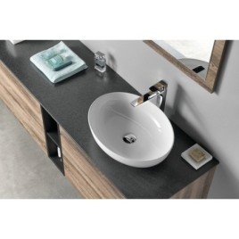 TREOS board 1316x513 mm, Rockstone, blanc mat