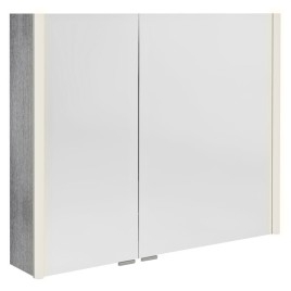 ALIX Armoire miroir avec éclairage LED 86x70x17,5cm, chêne argenté