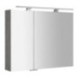 MIRRÓ miroir armoire incl. Lumière LED, 90x70x16cm, chêne argenté