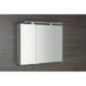 MIRRÓ miroir armoire incl. Lumière LED, 90x70x16cm, chêne argenté