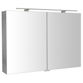 RIWA miroir armoire incl. Lumière LED, 101x70x17cm, chêne argenté
