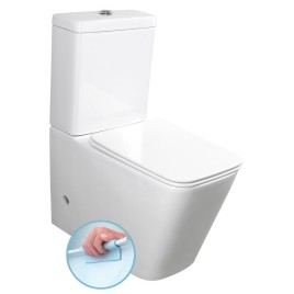 PORTO RIMLESS Fermer Toilettes couple, blanc
