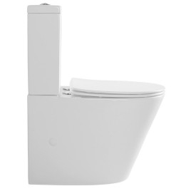 PACO RIMLESS Fermer Toilettes couple, blanc