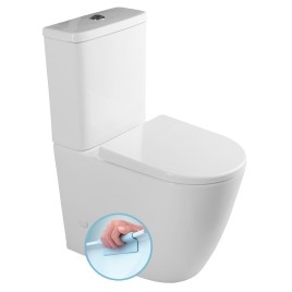TURKU RIMLESS Confort Hauteur Fermer Toilettes, blanc