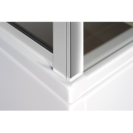 DEEP Porte de douche 1600x1650mm, verre clair