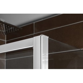 DEEP Porte de douche 1600x1650mm, verre clair