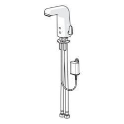 Hansa Medipro - Mitigeur de lavabo électronique, avec mélangeur, alimentation par piles, chrome 05672119