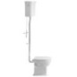 CLASSIC Bowl toilette avec réservoir d'eau, P-Trap, blanc-chrome