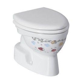 KID Pan WC pour enfants, S-trap, décor
