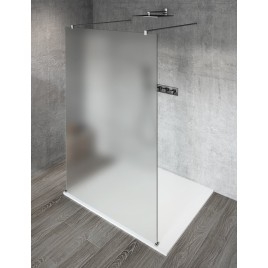 VARIO CHROME Panneau en verre de douche de 1 pièce, verre mat, 1200 mm