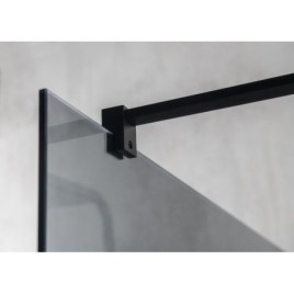 VARIO BLACK Panneau en verre de douche de 1 pièce, verre mat, 1000 mm