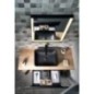 Table de lavabo TWIGA 120x72x50 cm, noir mat/pied