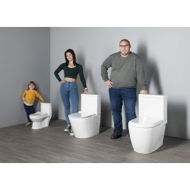 GRANDE XL Close Coupled Toilettes, blanc