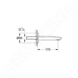 Grohe Eurostyle Cosmopolitan - Entrée de baignoire, chrome 13276002