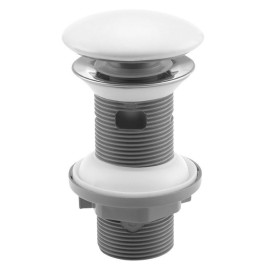 Déchets de débordement de lavabo 5/4“, (H) 20-70mm, fiche céramique, blanc