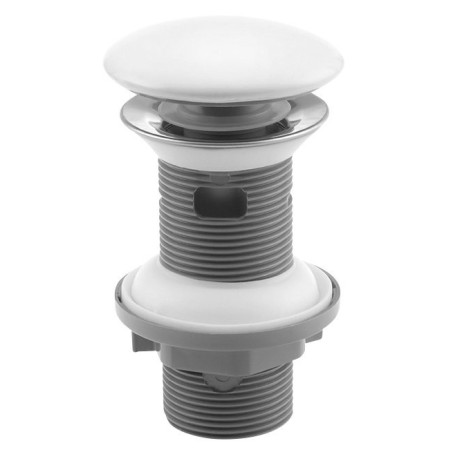 Déchets de débordement de lavabo 5/4“, (H) 20-70mm, fiche céramique, blanc