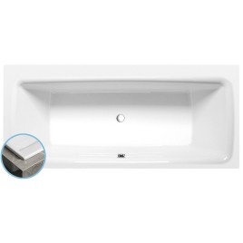 Baignoire rectangulaire KVADRA SLIM 180x80x47cm, blanche