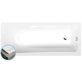 LISA SLIM Bain rectangulaire 150x70x47cm, blanc