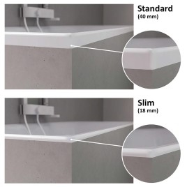 LISA SLIM Bain rectangulaire 150x70x47cm, blanc