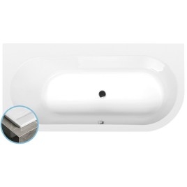 ASTRA L SLIM Bain asymétrique 165x80x48cm, blanc
