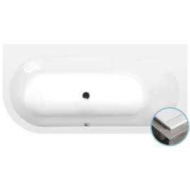 ASTRA R SLIM Bain asymétrique 165x80x48cm, blanc