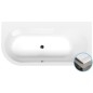 ASTRA R SLIM Bain asymétrique 165x80x48cm, blanc