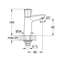 Grohe Costa L - Soupape de support, chrome 20186001