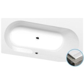 ASTRA WR SLIM Bain asymétrique 165x90x48cm, blanc
