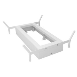 REDUTA Cadre de bain 150x75 cm, tapis blanc