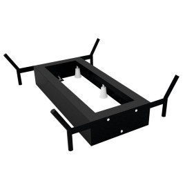 REDUTA Cadre de bain 150x75 cm, mat noir