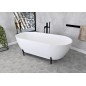 REDUTA Cadre de bain 150x75 cm, mat noir