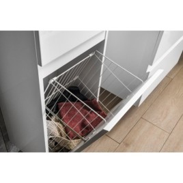 Unité de rangement ALTAIR Tall avec Panier de blanchisserie 40x184x31cm, blanc