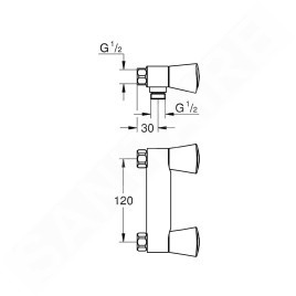 Grohe Costa S - Mélangeur de douche, entraxe 120 mm, chrome 26319001