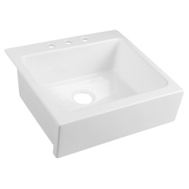 ARYA évier céramique 66x62cm, blanc