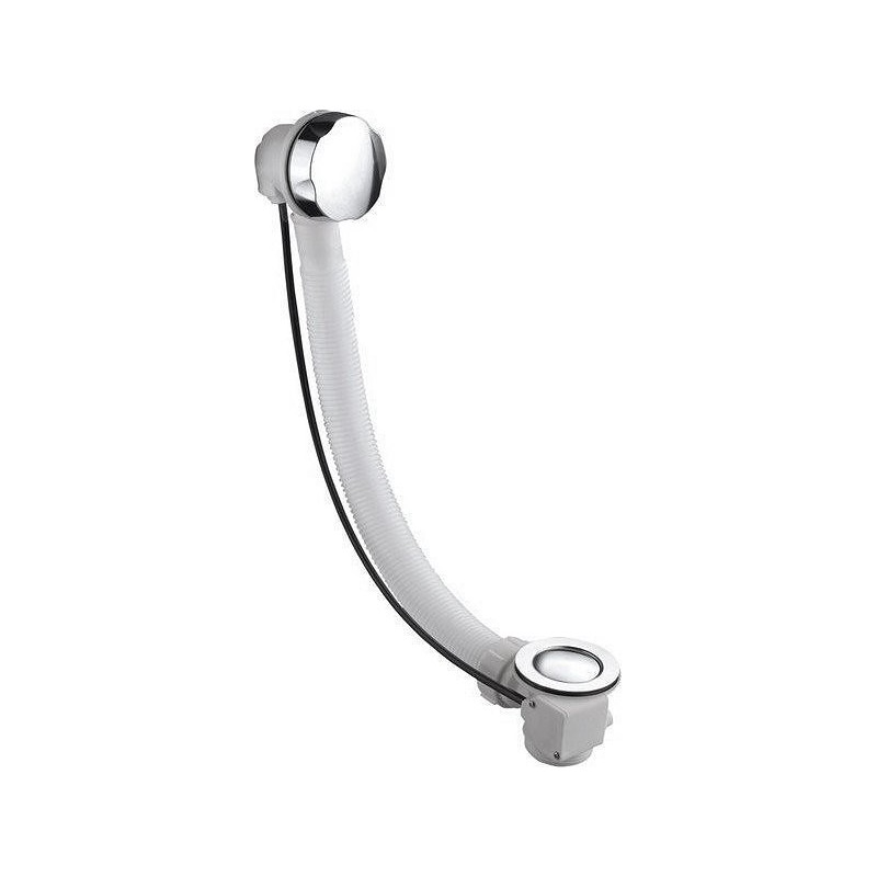 Pop Up Bath Waste (L) 700mm, sans siphon, laiton/chrome
