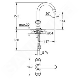 Grohe Costa S - Mélangeur de lavabo, chrome 21338001